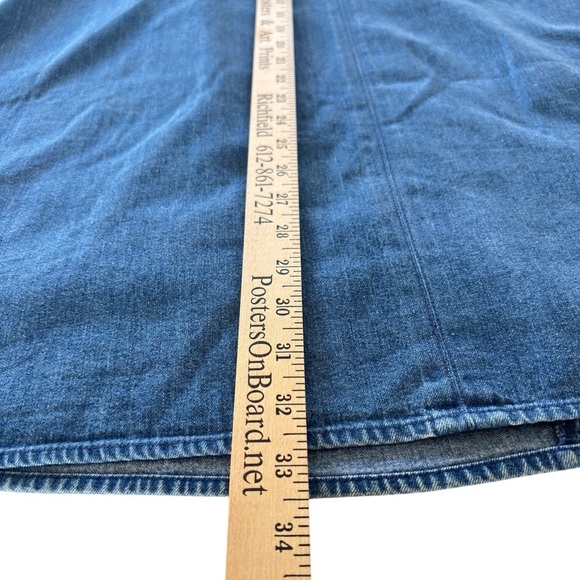 VTG Talbots Denim Jean Skirt A Line Midi Western 100% Cotton Size 10 P Modest - Picture 12 of 14